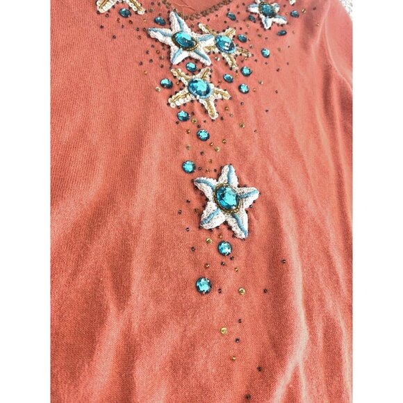 Vintage Jack B Quick Women's Top Size Medium Starfish - Picture 6 of 15